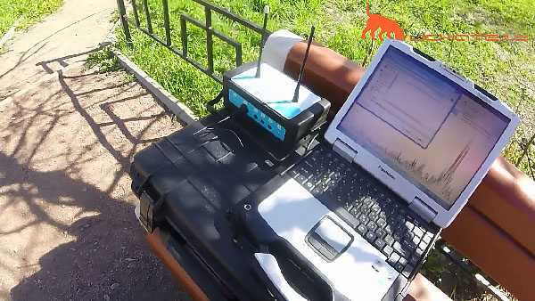 Корреляционный пик в месте утечки воды из трубопровода